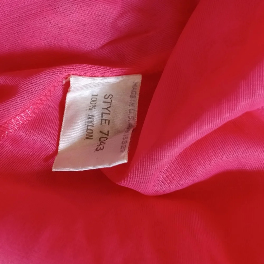 Vintage Gossard Artemis Orange Pink 2pc Ladies Nightgown Robe Set Sz Medium - Picture 10 of 14